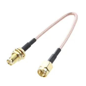 SMA женски SMA мъжки F / M адаптер за кабел за свързване на антена черен + златен