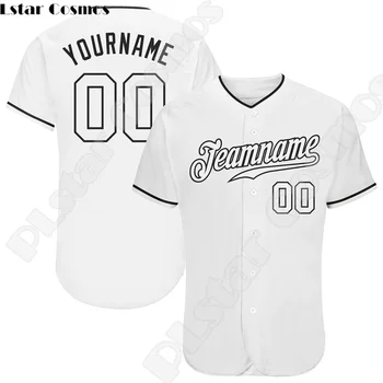 NewFashion Персонализирано име Лого на отборен играч Улично облекло Дропшипинг 3DPrint Лято Casual Harajuku Смешни бейзболни ризи Джърси A1