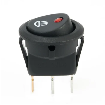 Превключвател за мъгла 23mm Превключвател за мъгла Rocker Round Висококачествен материал On-OFF Rocker Switch ABS Plastic