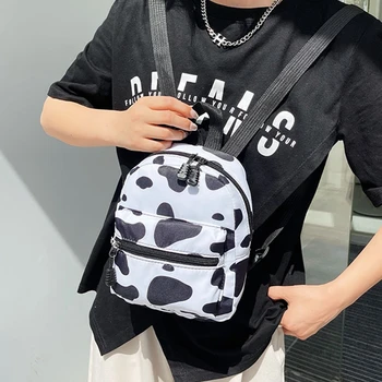 Дамски раници 2022 Мини училищни чанти за момичета крави пеперуда печат раница женски пътуване платно ученическа чанта студент чанта