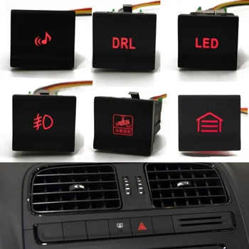 За VW Polo 6C 2014 2015 кола LED DRL предна мъгла светлина камера рекордер монитор музика гараж бутон превключвател с тел