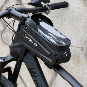 Touchscreen чанта за велосипеди Дъждоустойчива чанта рамка Front Top Tube 7in телефон случай сензорен екран чанта MTB пакет аксесоари за велосипеди