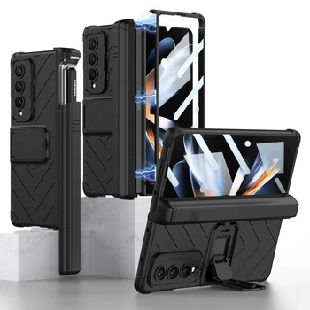 Нова тежкотоварна броня магнитна за Samsung Galaxy Z Fold 4 5G S-Pen слот Скрит протектор за екран за стойка CASE Cover