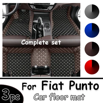 Поръчкови кожени стелки за кола за Fiat Punto 2007 2008 2009 2010 2011 2012 2013 Килими Килими Подложки за крака Аксесоари