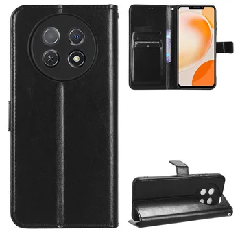 За Huawei Nova Y91 STG-LX2 случай луксозен PU кожен портфейл ремък стойка случай за Huawei Nova Y91 Y91 телефонни чанти