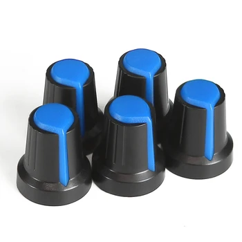 5PCS WH148 Копче за превключване на потенциометър AG2 15 * 17mm Сини пластмасови копчета Комплект дръжка за слива