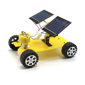 физическо експериментално оборудване Двоен панел слънчева кола DIY производител комплект за обучение за ученици от началното и средното училище Tech gizmo играчки