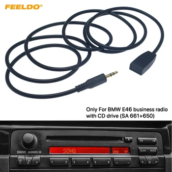 FEELDO 3.5mm мъжки жак AUX входен кабелен адаптер само за BMW E46 с бизнес CD радио глава #HQ6254