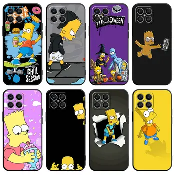 Калъф за Huawei Honor X8 X8a X9a 8X 90 Lite X7 70 50 P30 Pro P40 P Smart Z P20 Nove 9 SE Капак на телефона Disney Simpsons Bart Сладурана
