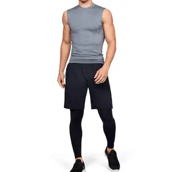 Фалшиви спортни панталони от две части Стилни мъжки спортни панталони от две части Бързи сухи фитнес джогъри Кльощави шорти Фитнес гамаши за тренировка