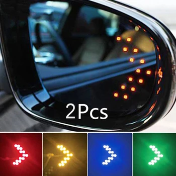 2бр Автомобилни LED светлини Огледало за обратно виждане Панел със стрелка Леки автомобилни продукти Огледало за Audi A1 A2 A3 A4 A5 A6 A7 A8 Q2 Q3 Q5 Q7 S3 S4 S
