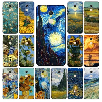 V-Van G-Gogh Starry Sky Art Калъф за телефон за Redmi Note 4 X 5 A 6 7 8 T 9 9S 10 11 11S 11Epro Poco M3 pro