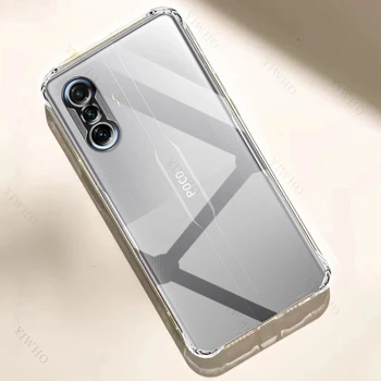 Ясен калъф за телефон за Xiaomi Poco F3 GT MZB09C6IN TPU удебелен прозрачен калъф за Xiaomi F 3 G T Удароустойчив капак против надраскване