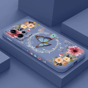 Butterfly поезия телефон случай за Xiaomi Redmi бележка 12 12S 11 11S 10 10T 10S 9 9S 8 7 Pro Plus 4G 5G течен силиконов капак