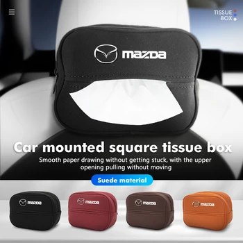  Автомобилен държач за тъкани Кутия за тъкани на задната седалка с фиксираща каишка за Mazda Atenza Demio CX3 CX5 CX7 CX30 MX3 MX5 скорост MPE MS