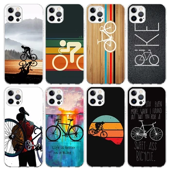 Калъф за спортен телефон за велосипеди за iPhone 15 14 13 12 Mini 11 Pro Max Cover 7 Plus X XS XR 8 + SE Силиконова обвивка Print Fundas