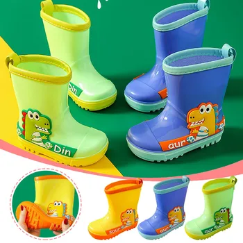2024 Нов стил безопасност дъжд ботуши за деца дете водоустойчиви ботуши момче дъжд обувки за момиче декоративни Ева запас вода обувка дъжд