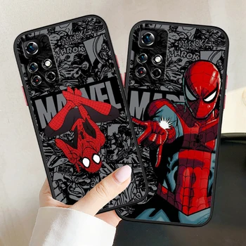 Avengers Alliance Spider Man калъф за телефон за Redmi Note 12 11 10 9 8 Pro Plus Pro S T 5G матов матирано полупрозрачен капак