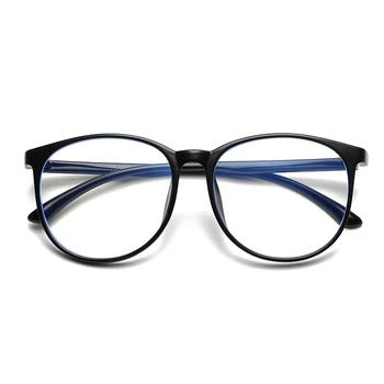 Жените синя светлина блокиране прозрачни компютърни очила рамка мъже TR90 кръг очила анти радиация UV очила оптичен спектакъл