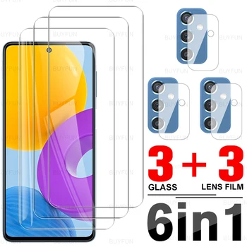 6in1 HD закалено стъкло за Samsung Galaxy M52 5G екран протектор за Samsung M52 M62 M32 M22 M12 камера обектив защитен филм