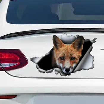 Сладък червен Fox кола стикер, Fox магнит, декорация на кола, Red Fox стикер