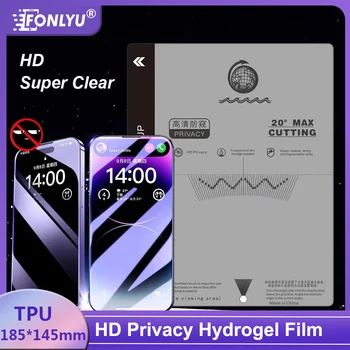 Fonlyu TPU HD Поверителност Hydorgel филм за iPhone 15 14 13 12 Pro Max Anti-Peep екран протектор за SS890C машина за рязане на остриета