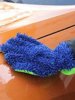 Ръкавица за автомивка микрофибър Шенилна ръкавица за почистване на прах за кола Многофункционални двустранни ръкавици Аксесоари за почистване на автомобили