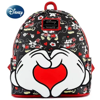 Disney Original New Loungefly Backpack Luxury Brand Fashion Mini Women's Backpack Cartoon Cute Girls' School Bag High Quality