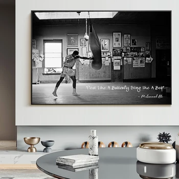 Боксьор удря боксова круша Модерна маслена живопис върху платно Cuadros плакати и отпечатъци скандинавски стена изкуство картина Начало декор