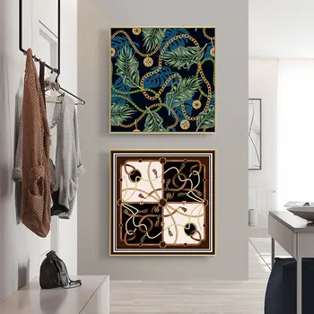 Модерна абстрактна текстура Плакати и отпечатъци Скандинавско стенно изкуство Платно живопис Кожени цветя Картини за декорация на хола