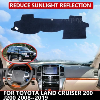  Капак на автомобилното табло за Toyota Land Cruiser 200 J200 2008 ~ 2019 Мат протектор за слънце Dashmat Board Pad Auto Carpet