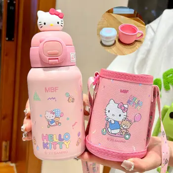 500ML Sanrio Hello Kitty изолационна чаша Bolttle творчески подарък на открито преносими спортни неръждаема стомана термос чаша бутилка вода