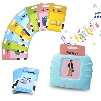 Учене Говорещи флаш карти Ранни образователни играчки Бебе Момче Момиче Предучилищно обучение Машина за четене Интерактивни училищни пособия