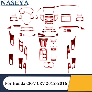 Carbon Fiber Red Различни части стикери за Honda CR-V CRV 2012 2013 2014 2015 2016 Интериорни декоративни аксесоари за автомобили