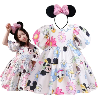 Disney Fantasy Мини Мики рокля Лятна фантазия бебе момиче костюм Нова година карнавал Полка точка Туту дрехи от 1 до 8 години
