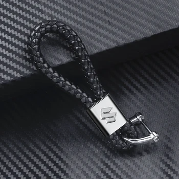  плетено въже метален автомобил-стайлинг ключодържател за ключодържател за кола Аксесоари за Suzuki Swift Jimny Samurai Baleno G70 Alto Antelope