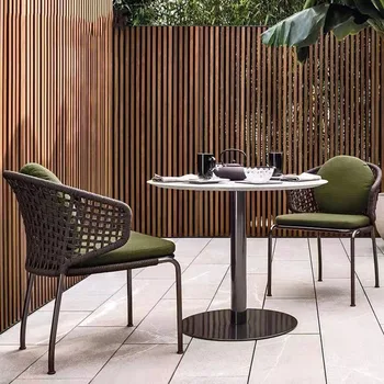Nordic външни маси и столове двор балкон комбинация градина слънцезащитен крем открит вили открит ратан столове