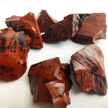 естествен червен обсидиан кристален лечебен камък червен камък за декорация на дома минерален камък
