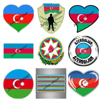 Azərbaycan стикер Азербайджан национална емблема сърце форма национален флаг Azərbaycan Respublikası винил Decal аксесоари за кола