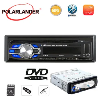 DVD 1 Din Car Radio Мултимедия VCD CD плейър Bluetooth 12V аудио DVD MP3 плейър Авторадио стерео SD / USB / AUX In-dash Hand Free