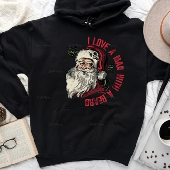 Santa Hoodie Christmas Sweatshirt Hoodie For Women Gift Sweatshirt Hood Xmas Hoodie For Men Luxury