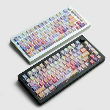 ECHOME Mount Fuji Тема Keycap странична буква полупрозрачен PBT клавиатура капачка череша профил творчески ключ капачка за механична клавиатура