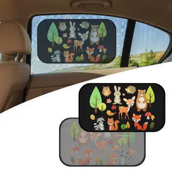 2Pcs Слънцезащитни сенници за прозорци за кола Универсални автомобилни сенници