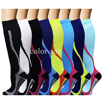 1 чифт чорапи за компресия 20-30mmhg за маратон колоездене футбол разширени вени чорапи за мъже жени спортни чорапи