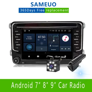 2-Din Автомобилно радио Android 10 GPS навигация За VW Passat B6 touran volkswagen Skoda Octavia polo golf Мултимедия DVDPlayer