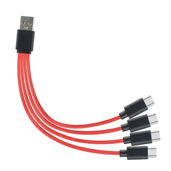 USB C сплитер кабел, 1FT USB 2.0 тип A мъжки към USB тип C (USB-C) мъжки 1 до 4 сплитер кабел за зареждане на данни адаптер кабел