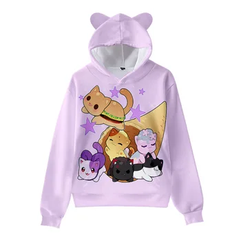 Aphmau Merch Kids Hoodie For Boys Girls Harajuku Sweatshirt Streetwear Hip Hop Kawaii Cat Ear Пуловер Яке с качулка Cosplay