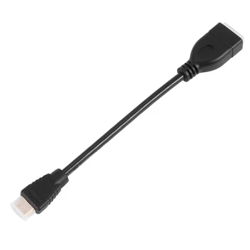 Mini HDMI към HDMI кабел, Създаване на кабел 0.5ft Mini-HDMI мъжки към HDMI женски адаптер, Поддръжка 1080P Full HD, 3D, 0.15M, Черен