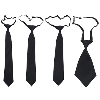 MXMB Модни вратовръзки за правене на снимки Многократен размер Възрастен черен вратовръзка клип затваряне мода огърлица за сватбено парти костюм