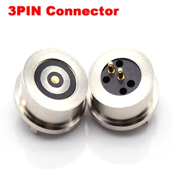 3PIN 5A кръгла сляпа всмукване DC магнит всмукване Pogo щифт конектор LED Smart Rail Light магнитно зареждане Light Control конектор